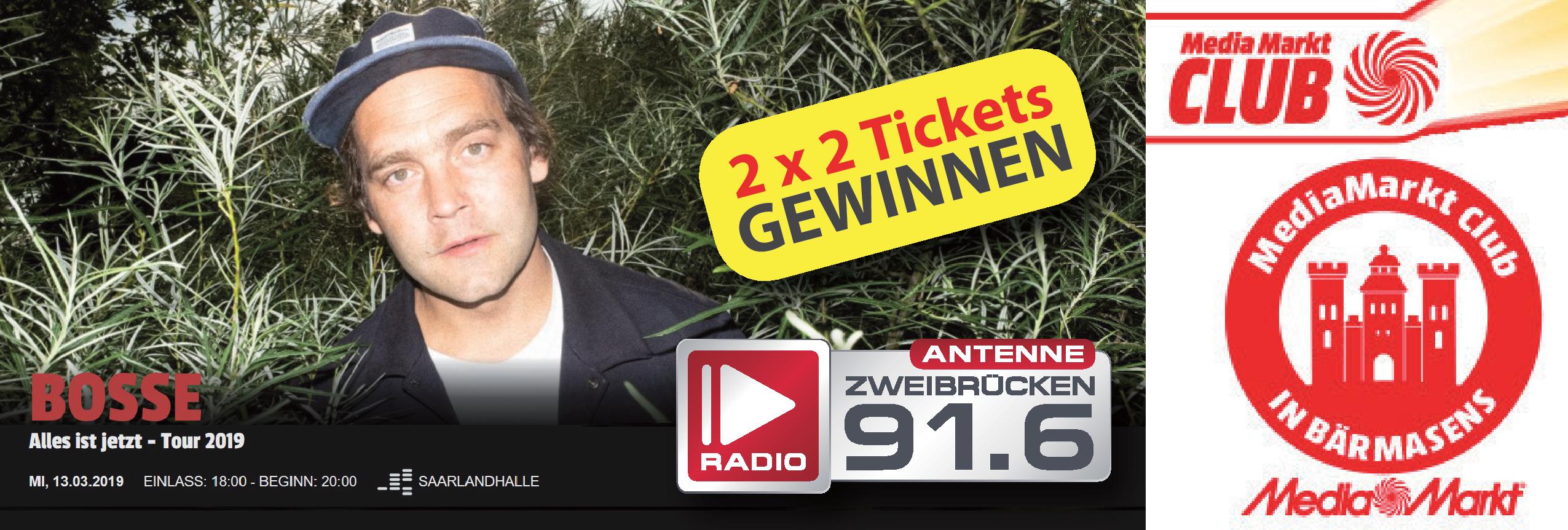 Konzerttickets Bosse Antenne Zweibr Cken